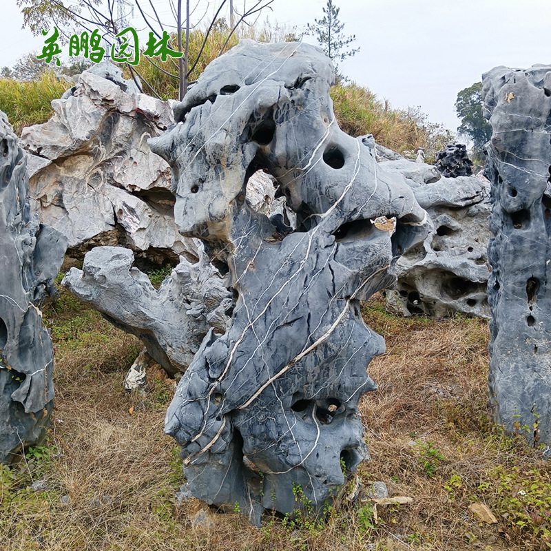 私人水景 造型太湖石人工湖驳岸水系景观助力打造别墅花园庭院