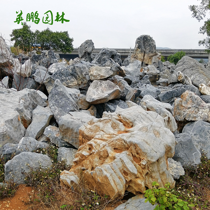 太湖石假山 园林驳岸石中式庭院点缀景观石 吨位奇石造景